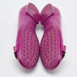 Tod's Mauve Purple Patent Leather Ballet Flats Size 37.5