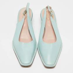 Tod's Blue Leather Slingback Pumps Size 40