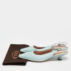 Tod's Blue Leather Slingback Pumps Size 40