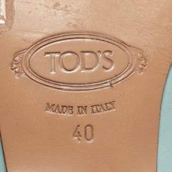 Tod's Blue Leather Slingback Pumps Size 40