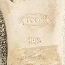 Tod's Metallic Gold Leather Studded Ballet Flats Size 39.5
