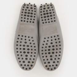 Tod's Grey Leather Loafers Size 37.5