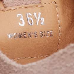 Tod's Dusty Pink Suede Perforated Low Top Sneakers Size 36.5
