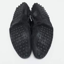 Tod's Black Suede Scrunch Ribbon Ballet Flats Size 38.5