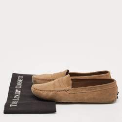 Tod's Brown Suede Slip On  Loafers Size 39