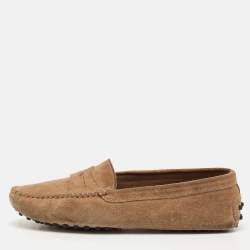 Tod's Brown Suede Slip On  Loafers Size 39
