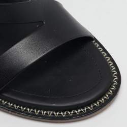 Tod's Black Leather Open Toe Ankle Strap Sandals Size 40
