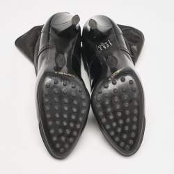 Tod's Black Leather Ankle Length Boots Size 36