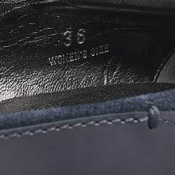 Tod's Navy Blue Leather and Suede Pumps Size 36