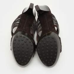 Tod's Brown Leather Platform Slide Sandals Size 36.5