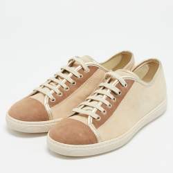 Tod's Gold/Beige Suede Lace Up Sneakers Size 39