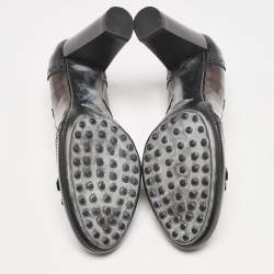 Tod's Two Tone Leather Penny Loafer Pumps Size 38.5
