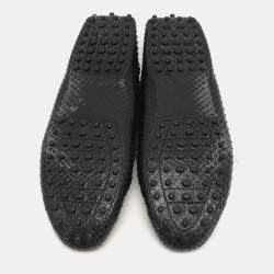 Tod's Black Python Bow Loafers Size 37