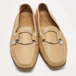 Tod's Brown Leather Penny Driving Loafers Size 38