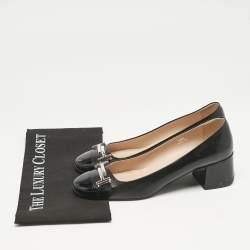 Tod's Black Leather Double T Court Loafer Pumps Size 39.5