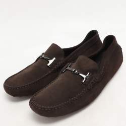 Tod's Brown Suede Penny Loafers Size 43.5