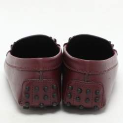 Tod's Burgundy Leather Loafers Size 36