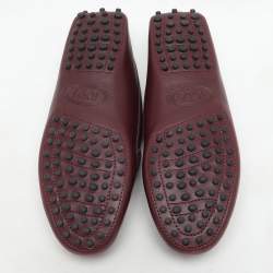 Tod's Burgundy Leather Loafers Size 36