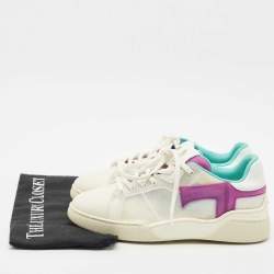 Tod's Multicolor Leather and Net Lace Up Sneakers Size 37.5