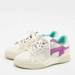 Tod's Multicolor Leather and Net Lace Up Sneakers Size 37.5