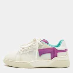 Tod's Multicolor Leather and Net Lace Up Sneakers Size 37.5