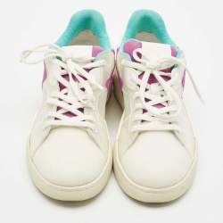 Tod's Multicolor Leather and Net Lace Up Sneakers Size 37.5
