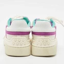 Tod's Multicolor Leather and Net Lace Up Sneakers Size 37.5