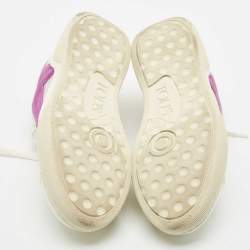 Tod's Multicolor Leather and Net Lace Up Sneakers Size 37.5