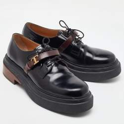 Tod's Black Leather Lace Up Derby Size 40
