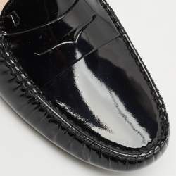 Tod's Black Patent Leather Penny Penny Loafers Size 39