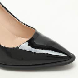 Pre Owned Tod's Black Patent Leather Pointed Toe Pumps Size 38