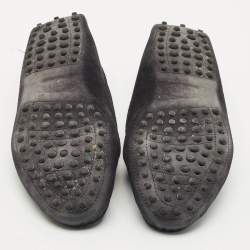 Tod's Black Suede Slip On Loafers Size 38