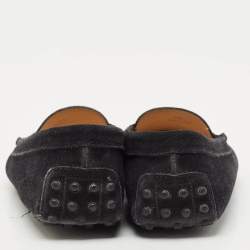 Tod's Black Suede Slip On Loafers Size 38