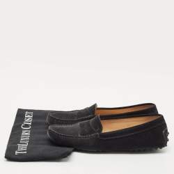 Tod's Black Suede Slip On Loafers Size 38