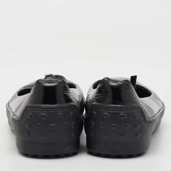 Tod's Black Patent Leather Ankle Strap Ballet Flats Size 38