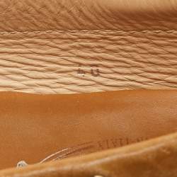 Pre Owned Tod's Brown Leather Gommino Bow Slip On Loafers Size 40