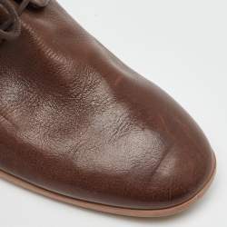 Pre Owned Tod's Dark Brown Leather Lace Up Derby Size 38