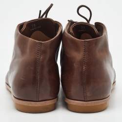 Pre Owned Tod's Dark Brown Leather Lace Up Derby Size 38