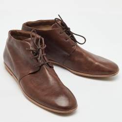 Pre Owned Tod's Dark Brown Leather Lace Up Derby Size 38