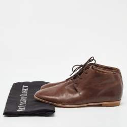 Pre Owned Tod's Dark Brown Leather Lace Up Derby Size 38