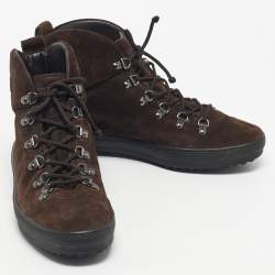 Pre Owned Tod's Brown Suede W. G. Heritage Ankle Boots Size 40