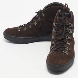 Pre Owned Tod's Brown Suede W. G. Heritage Ankle Boots Size 40