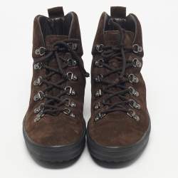 Pre Owned Tod's Brown Suede W. G. Heritage Ankle Boots Size 40