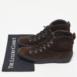 Pre Owned Tod's Brown Suede W. G. Heritage Ankle Boots Size 40