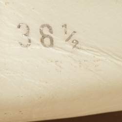 Pre Owned Tod's Cream Leather Fringe Slip On Sneakers Size 38.5