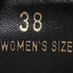 Pre Owned Tod's Black Leather Tassel Fringe Detail Platform Slide Sandals Size 38