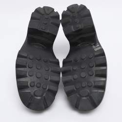 Pre Owned Tod's Black Patent Leather Buckle Loafers Size 35.5