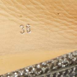 Pre Owned Tod's Metallic Leather Gommino Loafers Size 38