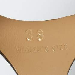 Pre Owned Tod's Gold Leather Ankle Strap Sandals Size 38