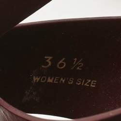 Pre Owned Tod's Brown Leather Ankle Strap Block Heel Sandals Size 36.5